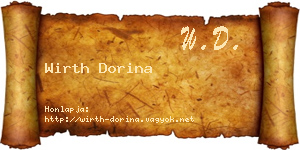 Wirth Dorina névjegykártya